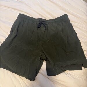 SHEIN Men's Swim Trunks - Dark Green